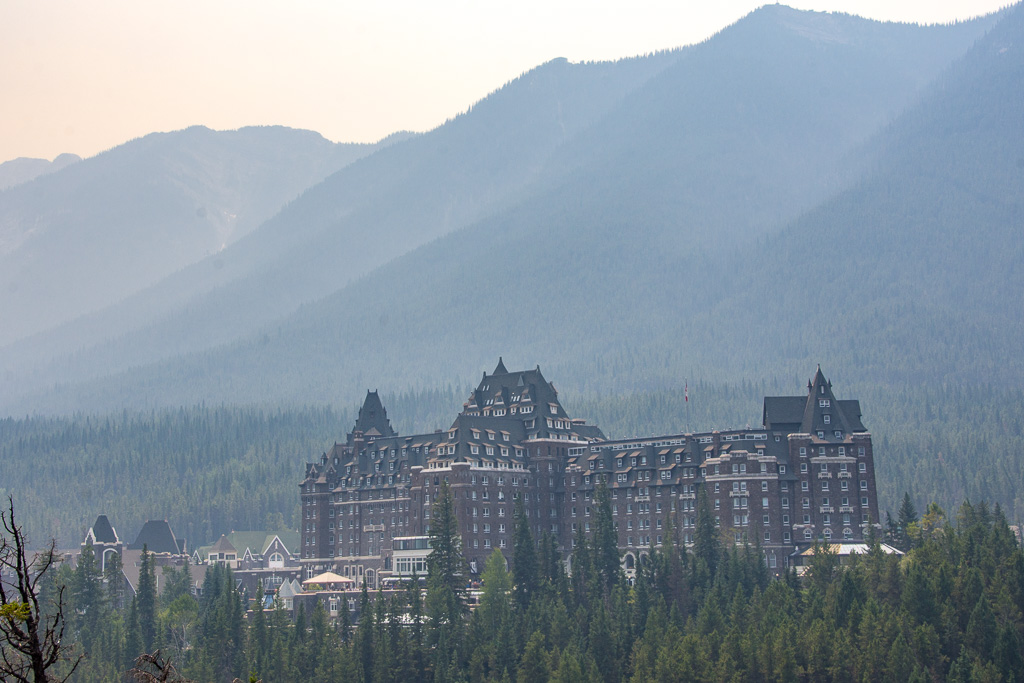 The Canadian Pacific Railroad opened the original Banff Springs Hotel in 1888.
