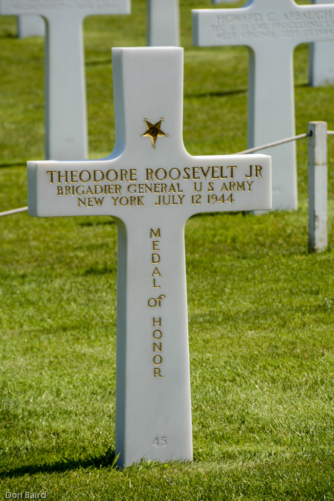 Brigadier General Theodore Roosevelt Jr, son of President Theodore Roosevelt, is one of 3 metal of honors buried here.