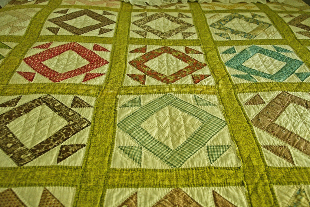 Signature Quilt 1854. The signatures are inked not embroidered.