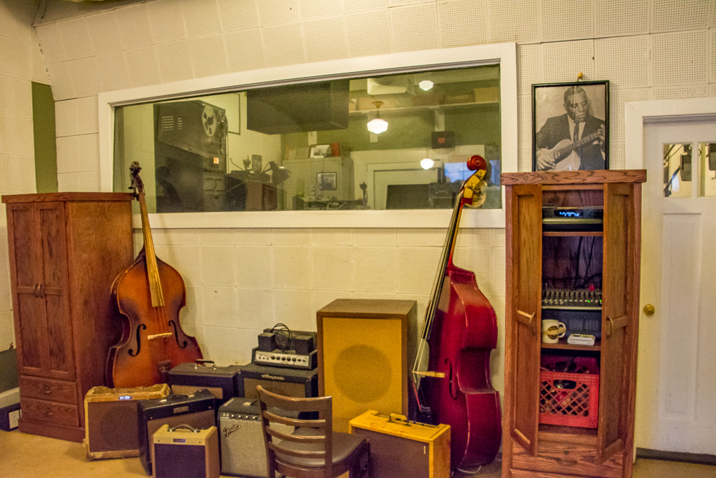 This is the original broadcast booth where Dewey Phillips recorded and played Elvis Presley's first record "That's All Right"